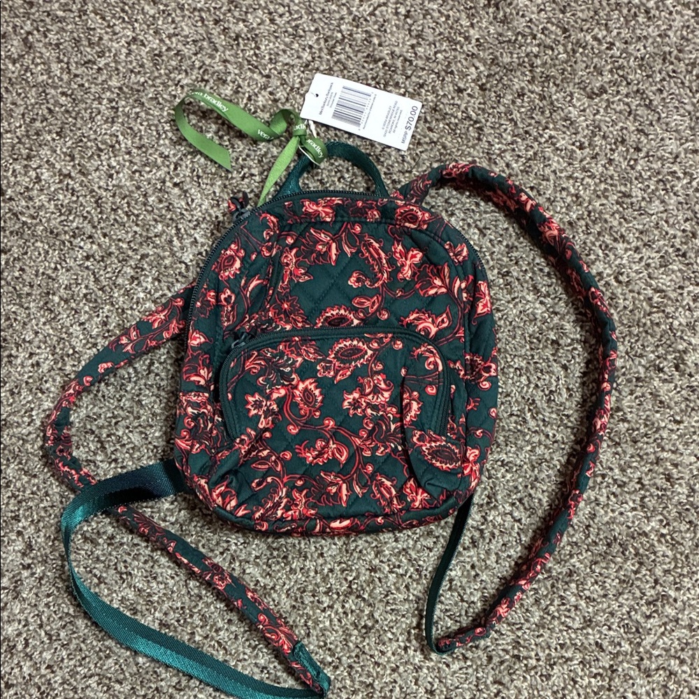 🚚 Ships FREE - NWT Vera Bradley VICTORIAN VINES Mini Banbury Backpack